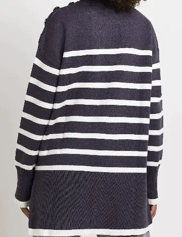 Pulover River Island, albastru/alb