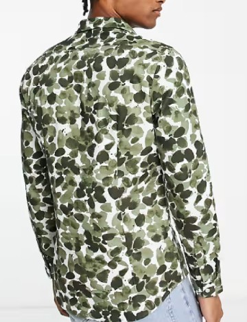 Camasa Devil s Advocate, verde/alb