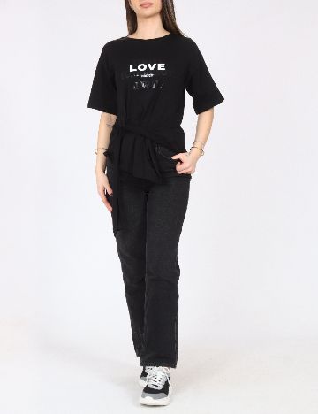 Tricou River Island, negru