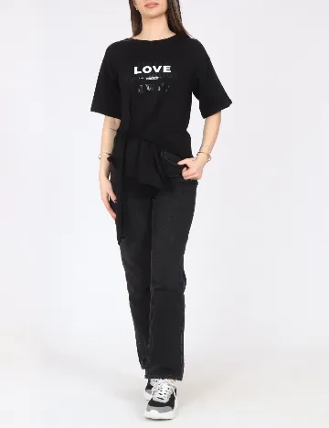 Tricou River Island, negru