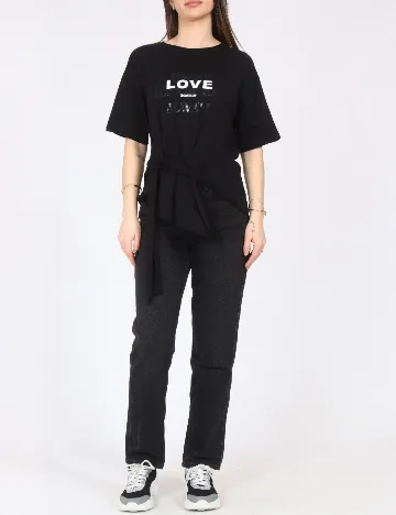 Tricou River Island, negru