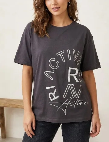 Tricou Oversize River Island, gri
