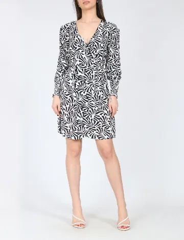 Rochie scurta River Island, alb/negru