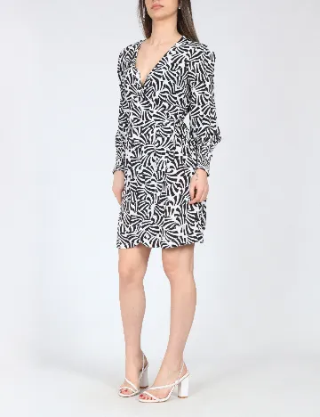 Rochie scurta River Island, alb/negru