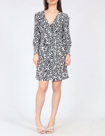 Rochie scurta River Island, alb/negru