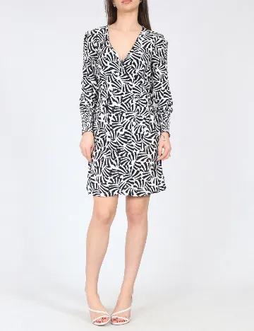 Rochie scurta River Island, alb/negru