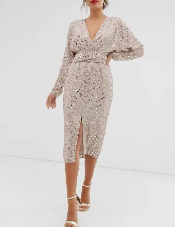 Rochie medie ASOS, bej