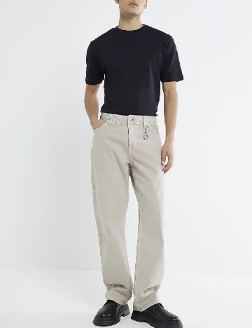 Tricou River Island, negru