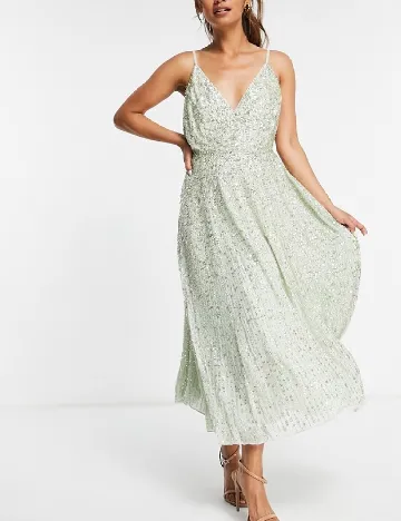 Rochie medie ASOS, verde