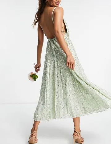 Rochie medie ASOS, verde