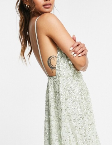 Rochie medie ASOS, verde