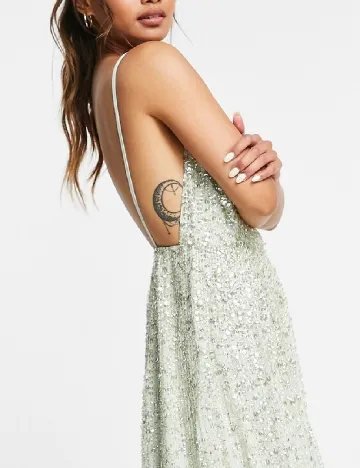 Rochie medie ASOS, verde