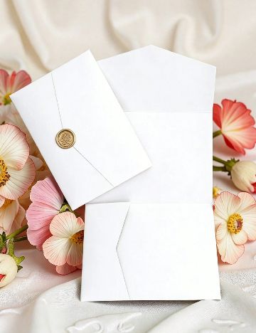 Set plicuri, 25 bucati SHEIN, alb