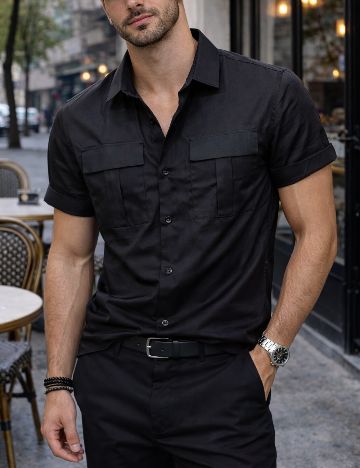 Camasa River Island, negru