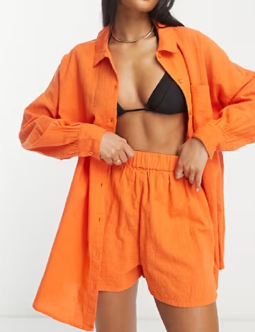 Camasa Oversize ASOS, portocaliu