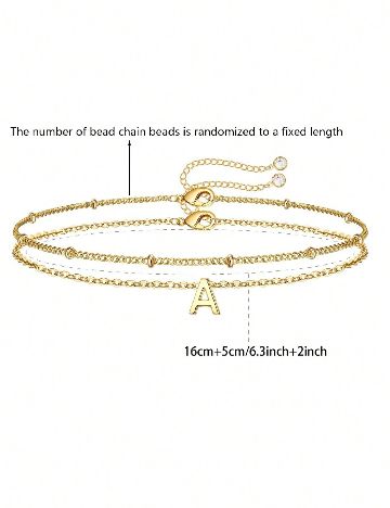 Bratara litera R SHEIN, auriu