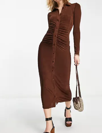 Rochie medie ASOS, maro