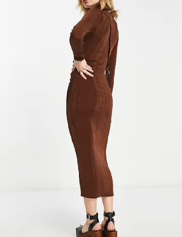 Rochie medie ASOS, maro