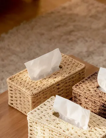 Cutie pentru servetele SHEIN, maro deschis