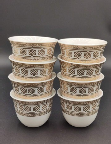 Set cesti 8 bucati SHEIN, alb/auriu