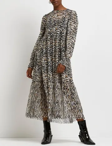 Rochie medie River Island, animal print