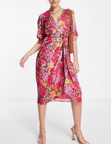 Rochie medie Hope & Ivy, roz