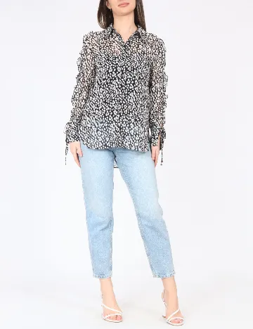 Camasa River Island, negru/alb