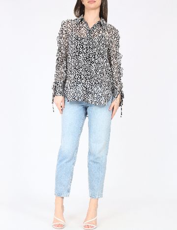 Camasa River Island, negru/alb