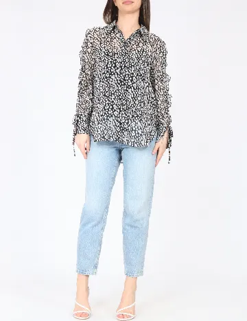 Camasa River Island, negru/alb