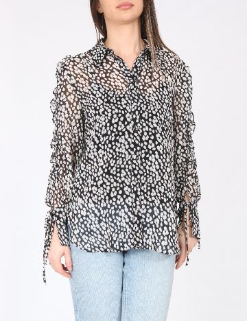 Camasa River Island, negru/alb