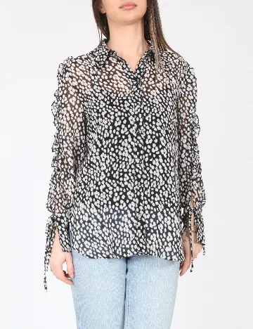 Camasa River Island, negru/alb