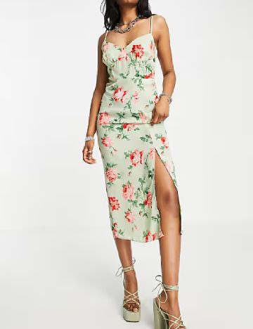 Rochie medie ASOS, verde