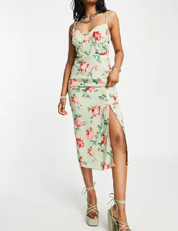 Rochie medie ASOS, verde