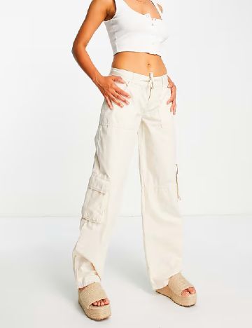 Pantaloni Top Shop, crem