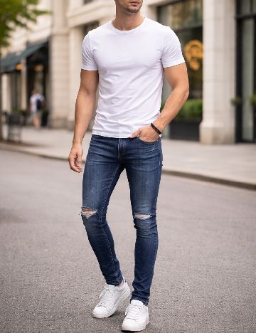 Blugi River Island, albastru