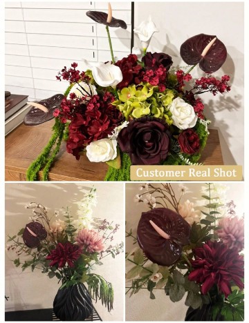 Planta artificiala 5 bucati SHEIN, maro/verde