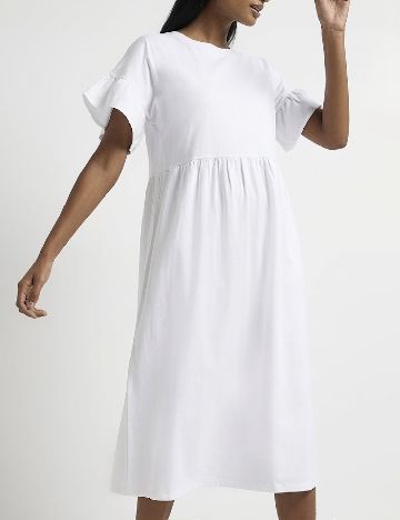 Rochie medie River Island, alb