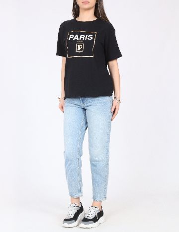 Tricou River Island, negru