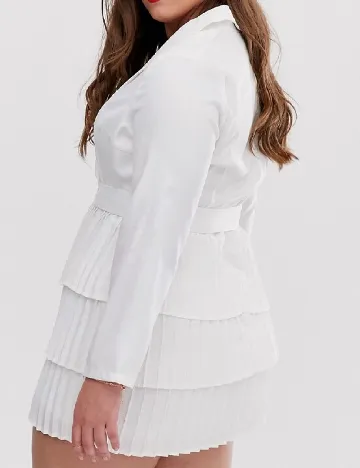 Rochie scurta IN THE STYLE Plus Size, alb