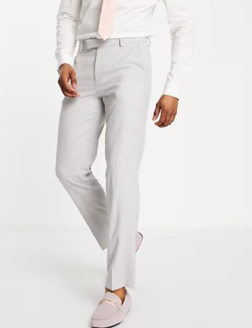 Pantaloni ASOS, gri deschis