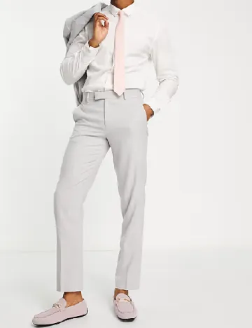 Pantaloni ASOS, gri deschis