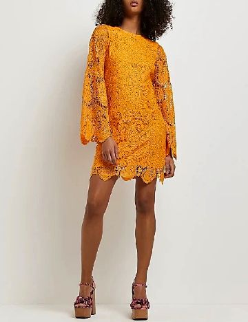 Rochie scurta River Island, portocaliu