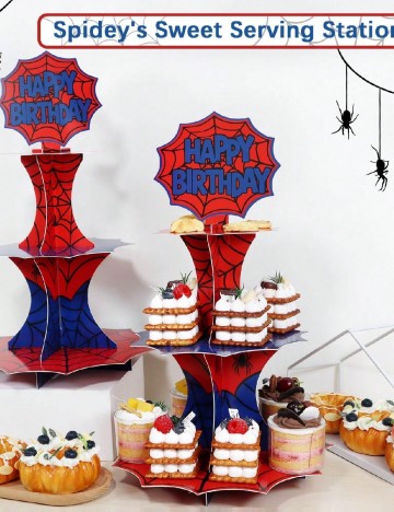 Platou etajat SHEIN, rosu/albastru