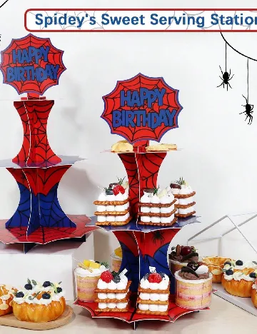 Platou etajat SHEIN, rosu/albastru