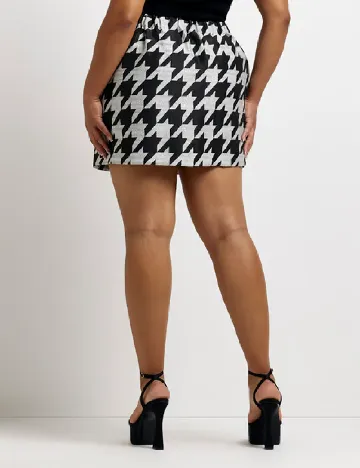 Fusta River Island Plus Size, negru/gri