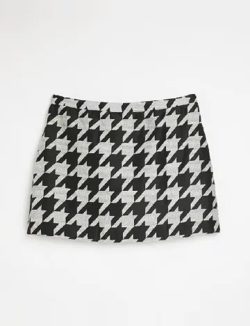 Fusta River Island Plus Size, negru/gri