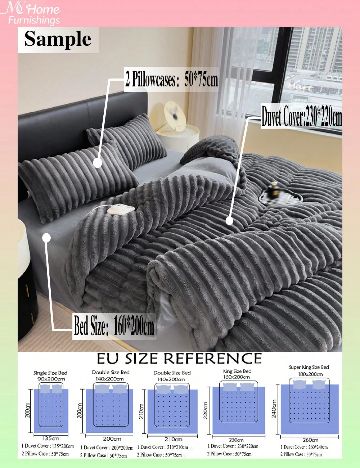 Set lenjerie de pat 3 piese SHEIN, gri