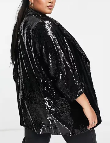 Sacou River Island Plus Size, negru