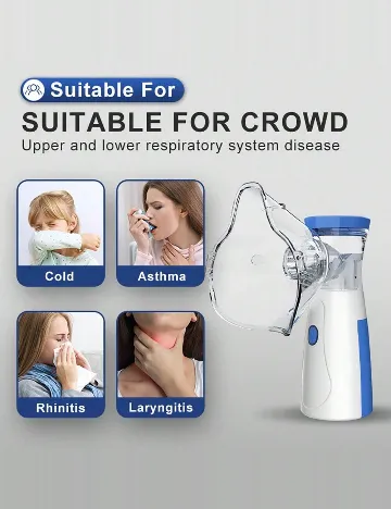 Nebulizator portabil cu ultrasunete SHEIN, alb