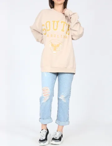 Bluza Oversize River Island, crem